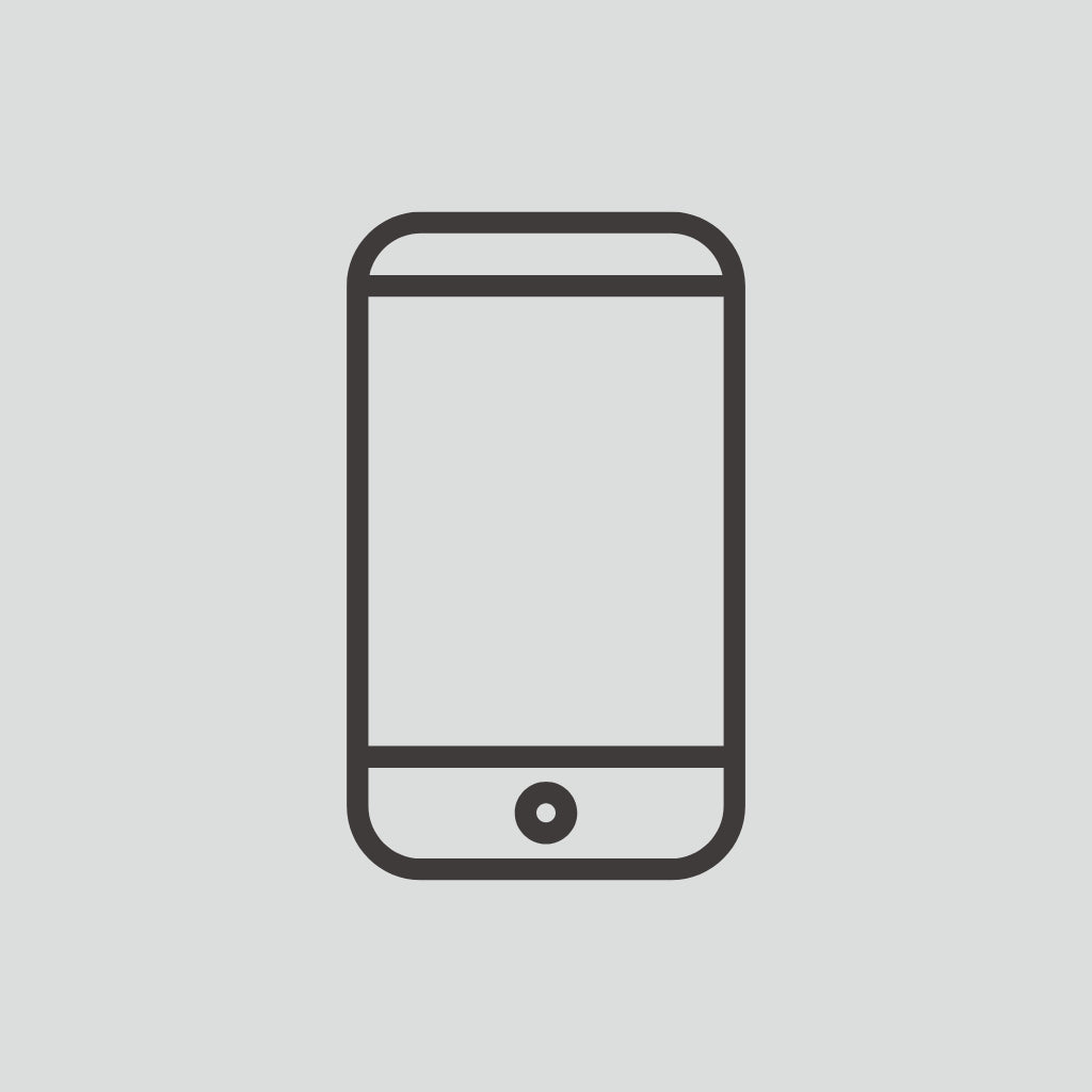 Outline of a smartphone on a gray background