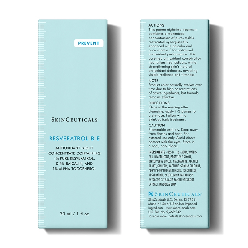 SkinCeuticals Resveratrol B E Antioxidant Night Serum 30ml
