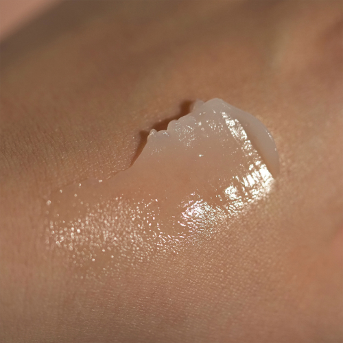Close-up of a small amount of cream on skin
